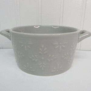 Pioneer Woman Mini Casserole Sweet Romance Gray Stoneware Cocotte 6.25" *No lid*